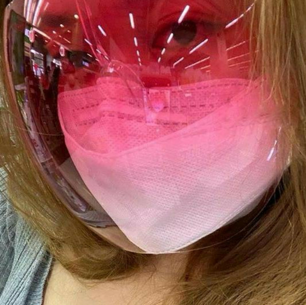 Pink Sunglasses Visor Full Face Cover UV 400